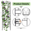 2x Heavy Duty Metal Garden Trellis Scroll Fence Panels Mesh Climbing Plant Stand