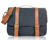 Canvas Laptop Notepad Crossbody Large Messenger Bag Satchel Womens Mens Unisex