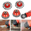 4pcs Twist Knot Semi Flat Wire Wheel Cup Brush Set Kit For 115mm Angle Kits UK