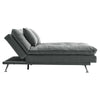 Adjustable Folding Grey Velvet 3 Seater Sofa Click Clack Sleeper Sofa Bed Settee