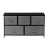 5 Drawers Chest of Drawers Bedroom Fabric Drawer Storage Dresser Cabinet