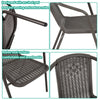 4/6 pcs Outdoor Stacking Plastic Rope Chair Metal Frame Chair Coffee Shop