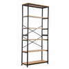 6 Tier Industrial Metal Book Shelf Ladder Shelving Rack Storage Unit Organizer