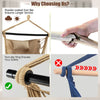 Hammock Macrame Swing Chair Home Garden Hanging Rope Seat with Pillow & Cushions