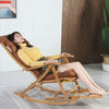 Extra Widen Bamboo Rocking Chair Recliner Lounger Swing Armchair Bed Relaxing