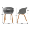 4 Pack Dining Room Chairs Designer Chair Plastic Home Office Commercial Kitchen