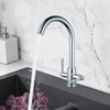 Kitchen Tap Sink Mixer 2 Lever Tap Swivel Modern Chrome Basin Water Fall Taps