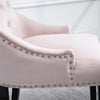 1/2/4/6 Dining Chairs Armchair High Back Linen/Velvet Upholstered Wood Legs Home