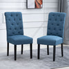 2/4/6x Fabric Button Tufted Dining Chairs Upholstered Kitchen Dining Room Grey