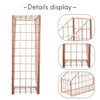 Electroplated Iron Rose Gold Book Holder Desktop Shelf File Magazine Storage