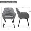 Dining Chairs Velvet Tub Chairs with Soft Padded Backrest and Arms Grey 2/4/6pcs