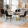 Modern Dining Table and 4 Chairs Set with Metal legs Dining Room Kitchen MR