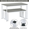 Industrial Wooden Dining Table Set 2 Bench Home Kitchen Furniture Patio Outdoor