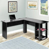 Corner Computer Table Laptop Home Study Wrokstation Desk Storage Shelves BT