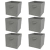 White 3 Tier 6 Cube Storage Bookcase Shelf Display Unit Grey Fabric Shelving Box