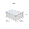 10x Plastic Shoe Storage Boxes Drawer Stackable Foldable Organiser Clear / Black
