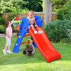Kids Slide Foldable Toddler Child Climber Slider Playset with Basketball Hoop