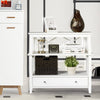 Console Table Large Capacity Drawer & Wide Open Shelf Storage Sofa Table Bedroom