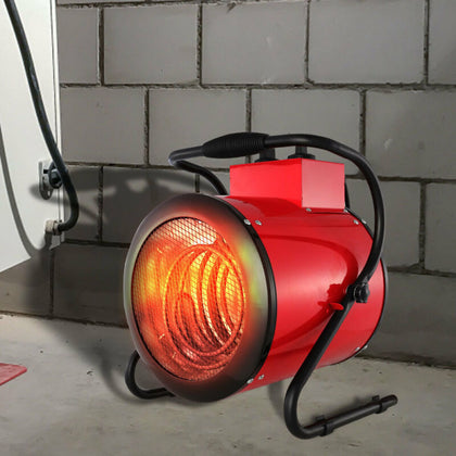 Portable Drum Fan Heater Garage Workshop Tilting Electric Space Air Warmer 3KW