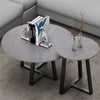 2 Extreme Hardness Stone Coffee Tables Nesting Marble Table Heavy-Duty Furniture