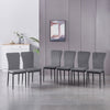 New Set of 4/6 Dining Chairs Padded Seat High back Metal Legs Home Furniture