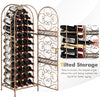 45 Bottle Wrought Wine Rack Jail Freestanding Wine Rack Antique Wine Bottle Hold