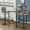 2pcs Barstools Set Faux Leather Soft Cushion Padded Bar Stool Metal Base Chair