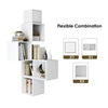 Wall Shelves 6 Cubes Floating Shelves Hanging Corner Shelving Unit Wooden White