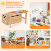 3-in-1 Kids Table and Chair Set Children Activity Bench Wooden Toy Storage Box