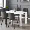 White High Gloss Dining Table with 4 6 Chairs Set Kitchen Furniture MDF Grey