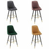 2pcs Upholstered Bar Stools High Seat Kitchen Breakfast Dining Counter Chairs
