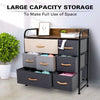 Fabric Chest of Drawers 3-tier Storage Organizer Unit 7-Drawer Dresser Bedroom
