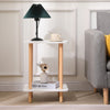 Simple Coffee Table White Sofa Side Table End Table for Living Room Modern