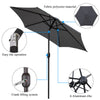 2/2.5/2.7/3M Patio Parasol Sunshade Garden Umbrella Outdoor Canopy Tilt Crank