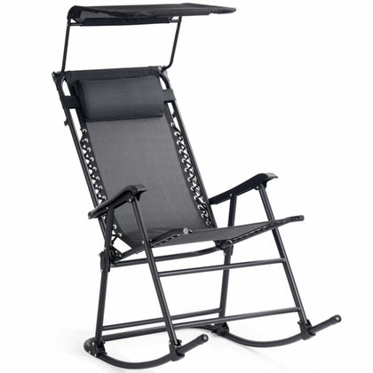 Folding Rocking Chair Outdoor Seat Rocker Relaxing Armchair Lounge Garden Patio