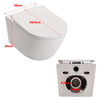 Modern Wall Hung Toilet White WC Pan Soft Close Seat Ceramic Bathroom Cloakroom