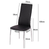 Kitchen Dining Table Chairs Modern Leisure Black Glass Unit Bar Metal Legs BPZH9