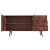 Large Solid Mango Wood Sideboard with Drawers - Dejan DEN005