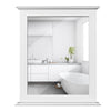 Bathroom Wall Mirror Wall-mounted Square Framed Mirror Storage Shelf Making Up