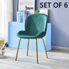 Dining Rectangle Table and 4 Velvet Fabric Chairs Set Kitchen Dinning Room UK
