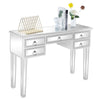 Mirrored Glass 5 Drawers Dressing Table Console Make-up Desk Vanity Table