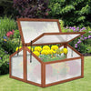 Wooden Greenhouse Garden Planter Box Growhouse Portable Cold Frame Transparent