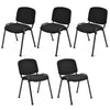 5 Pcs Modern Conference Chair Reception Side Chair Ergonomic Lumbar Support