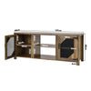 Modern TV Cabinet Stand Wooden Media Storage Shelves W/ Doors Drawer 65-Inch TV