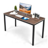 140 x 60cm Conference Table Metal Frame Wooden Computer Desk Writing Workstation