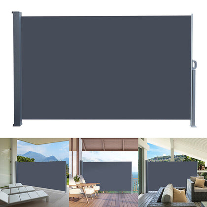 Retractable Deck Side Awning Folding Screen Fence Patio Privacy Divider Screen