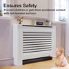 Radiator Cover White Unfinished Modern Traditional Wood Grill Cabinet Shelf MDF
