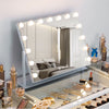 15pcs Light Rotating Makeup Mirror Dressing Mirrors 3 Mode Light Touch Control