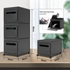 Black Plastic Storage Drawers Storage Chest on Wheels Removable File Cabinet