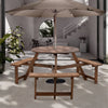 6 Seater Garden Picnic Table Bench & Parasol Chair Pub Beer Bistro Dining Table